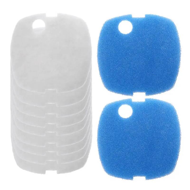 Reef Tank Filter - 6/10pcs Aquarium Sponge Filter Pads White+blue