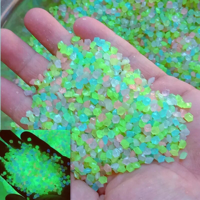 Ocean Aquarium - 1000pcs 3-5mm Luminous Sand Glow In