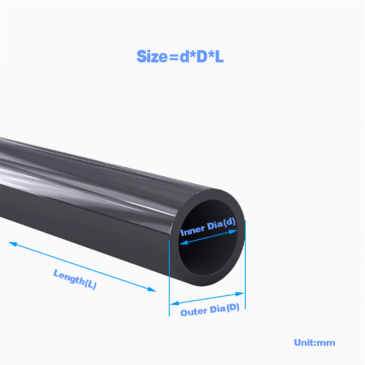 Ocean Aquarium - Black PVC Plastic Pipe Hollow Tube/Fish