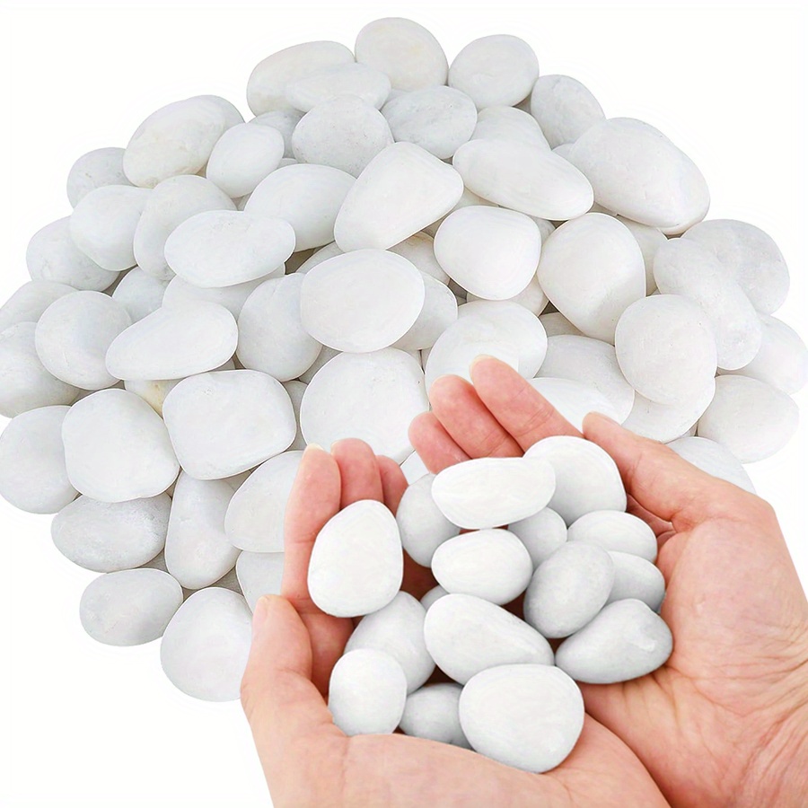 Marine Fish Tank - 200/400g White High Polished Natural Pebbles