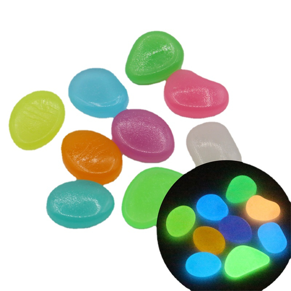 Ocean Aquarium - 50pcs Luminous Stone Fluorescent Gravel Pebbles