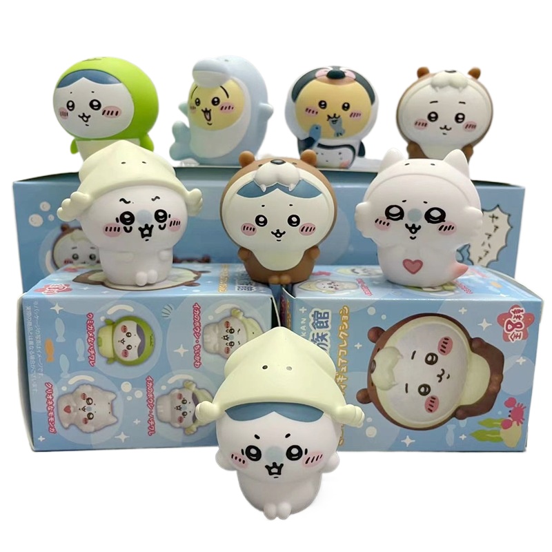 8pcs/Box Kawaii Chiikawa Aquar - Marine Fish Tank ulasan dan harga
