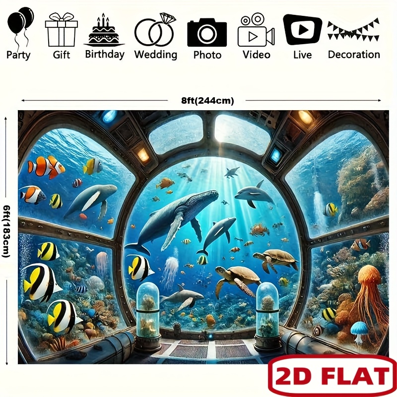 Underwater Submarine Window Wh - Ocean Aquarium ulasan dan harga