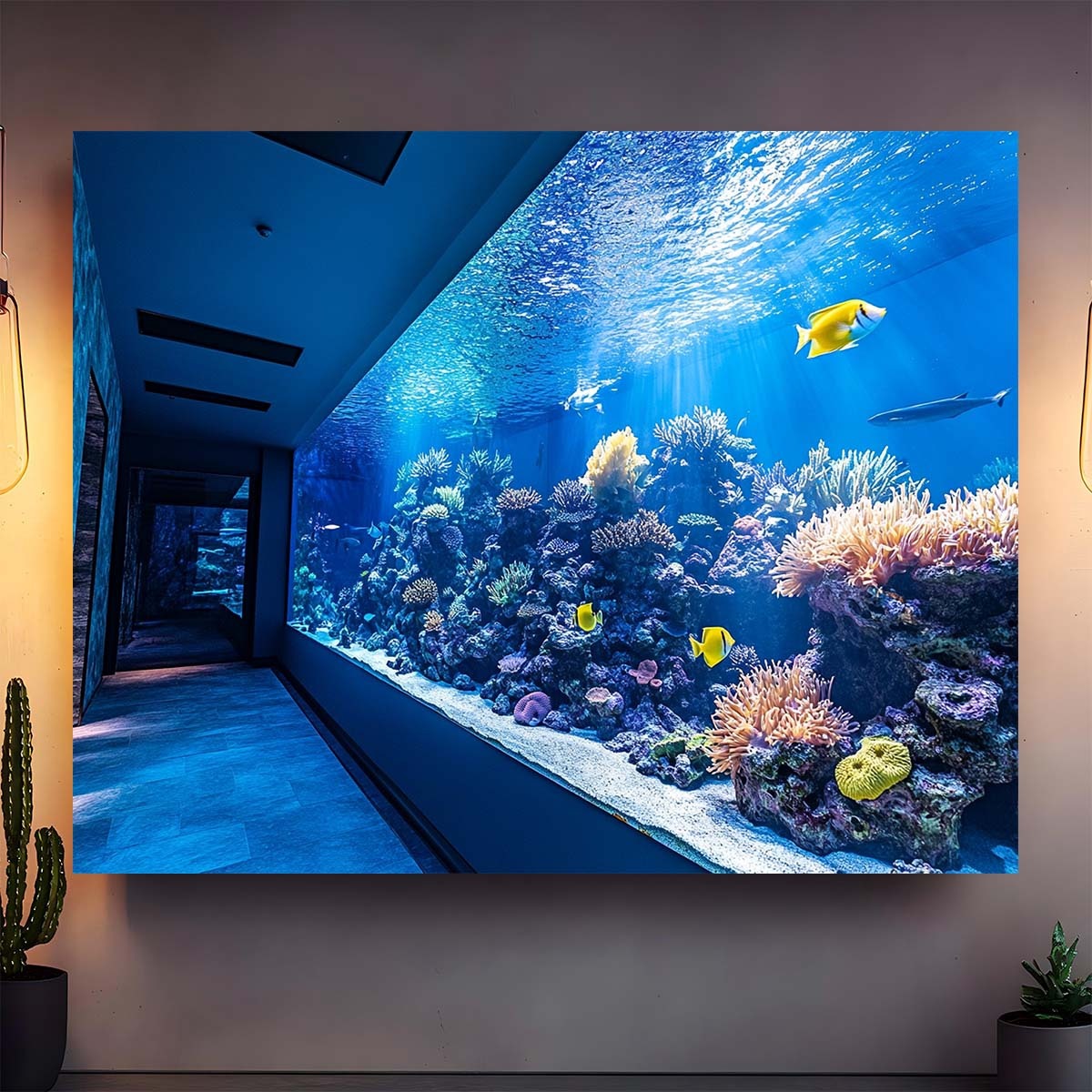 Vibrant Underwater Aquarium Ta - Reef Aquarium ulasan dan harga