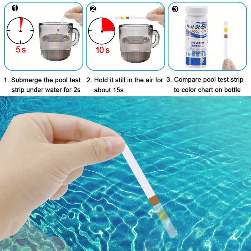 Chlorine PH Test Strips SPA Sw - Ocean Aquarium ulasan dan harga