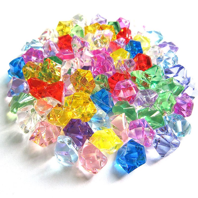 100Pcs Acrylic Stones Crystal  - Marine Aquarium Cube ulasan dan harga