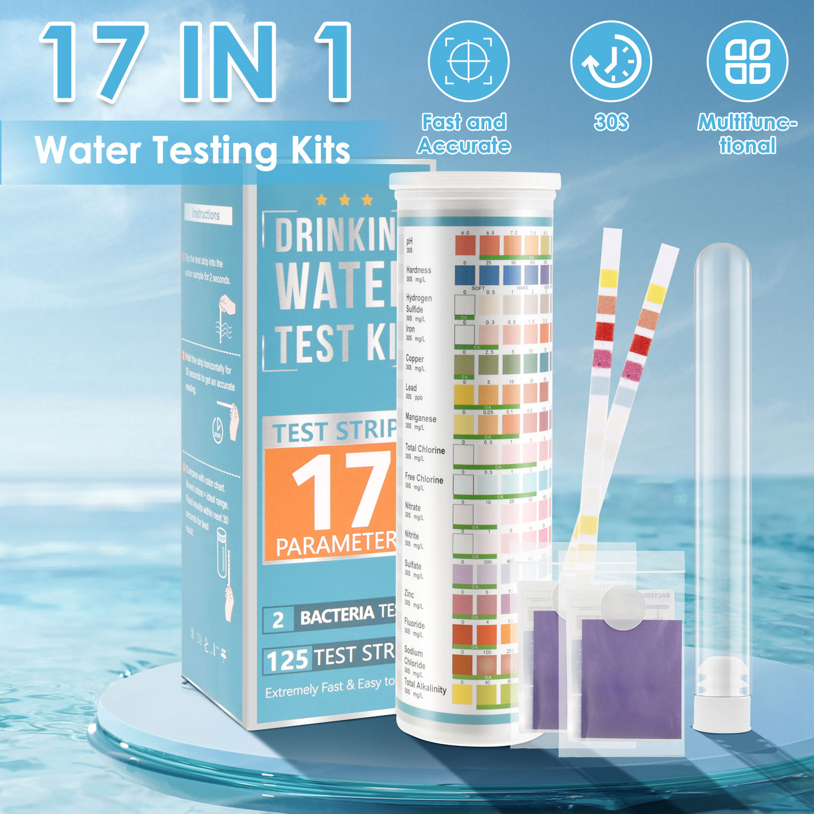 5-17 in 1 Aquarium Test Strips - Saltwater Tank ulasan dan harga