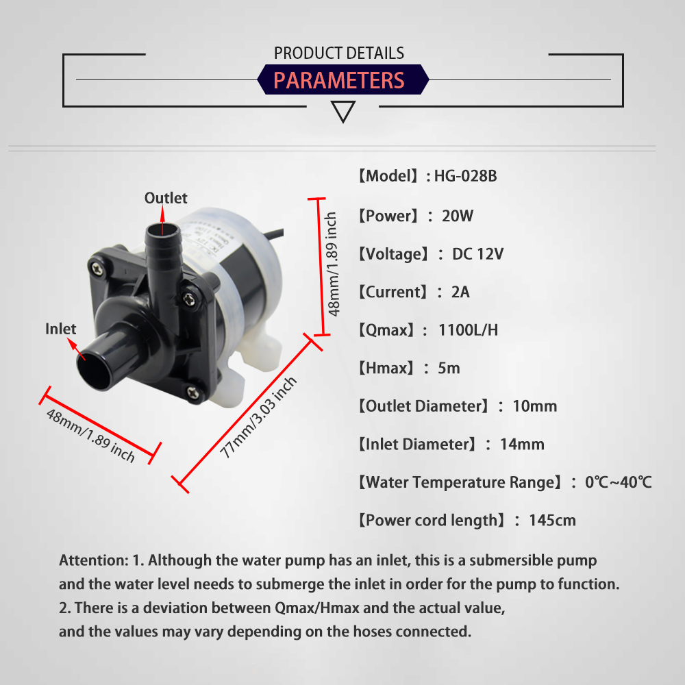 12V DC Brushless Small Submers - Ocean Aquarium ulasan dan harga